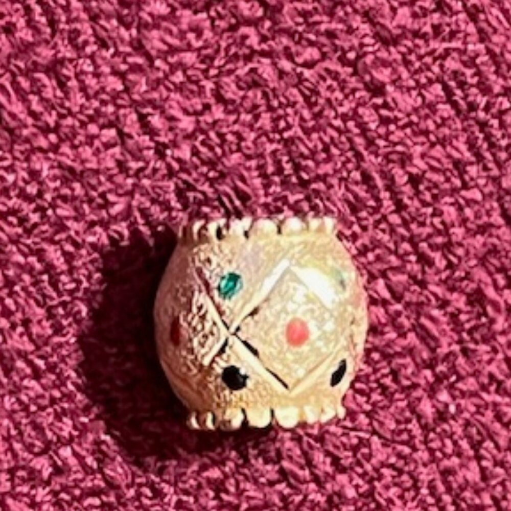 14K Gold and Tiny Gemstone Pendant